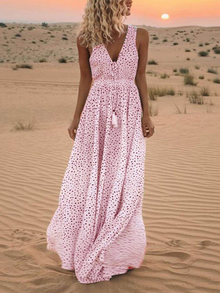 Beau- Polka-Dot Maxi Dress