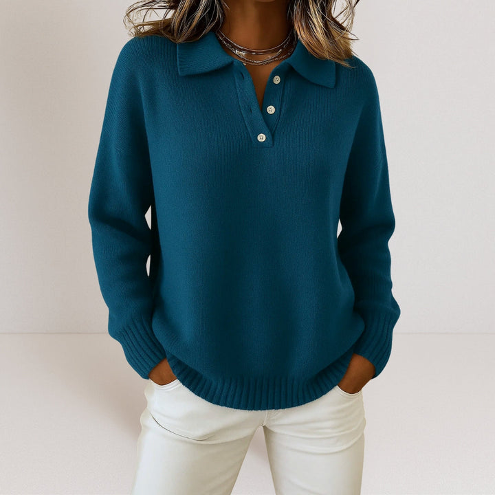 Olivia™ | Cosy Knit Sweater with Collar