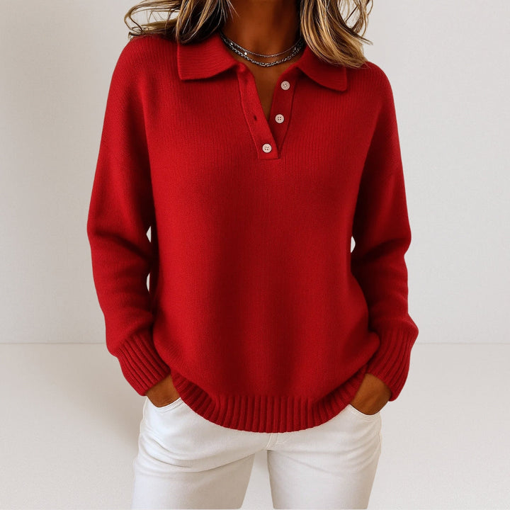 Olivia™ | Cosy Knit Sweater with Collar