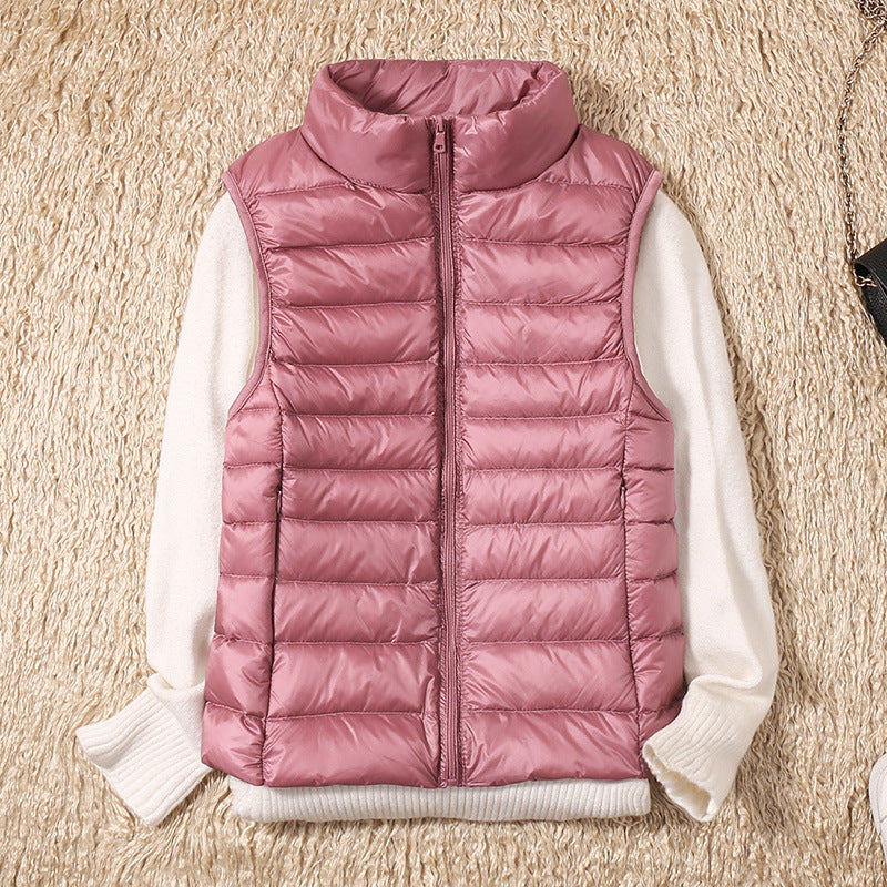 Velora – Ultralight White Duck Down Vest