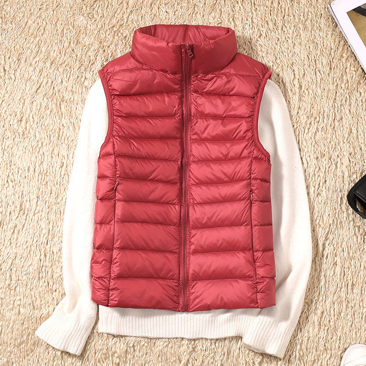 Velora – Ultralight White Duck Down Vest