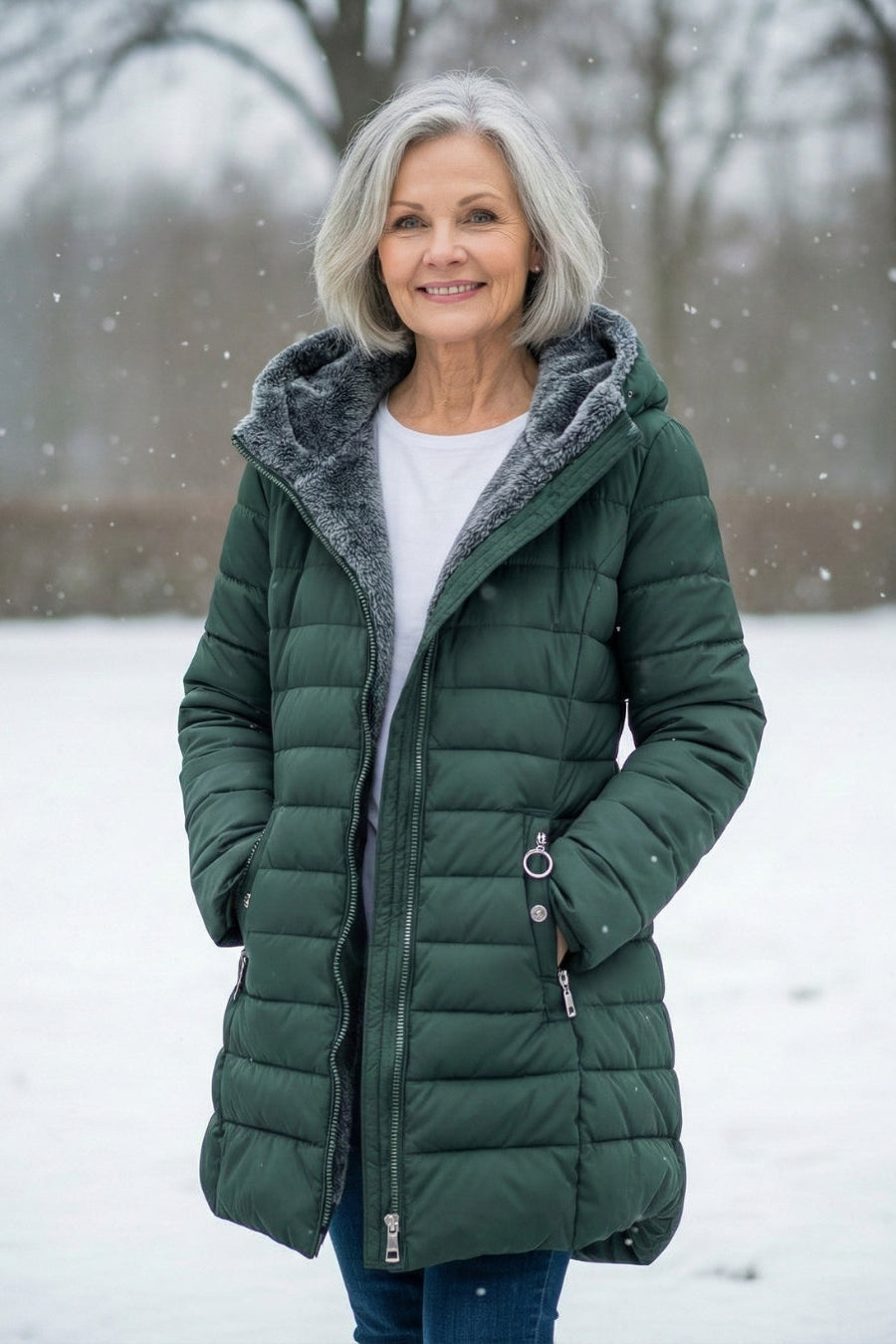 Chiara | Fleece-vuorattu Puffer-takki