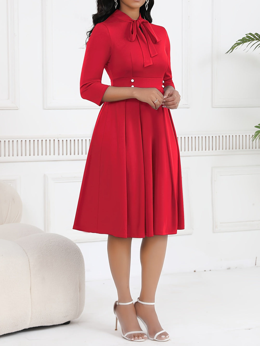 OLIVIA NARUVAHENGEN MIDI DRESS