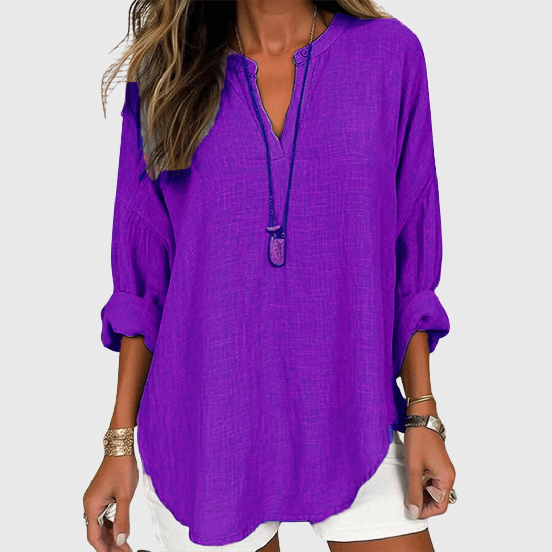 Lenara™ | Elegant Flowing Beach Shirt