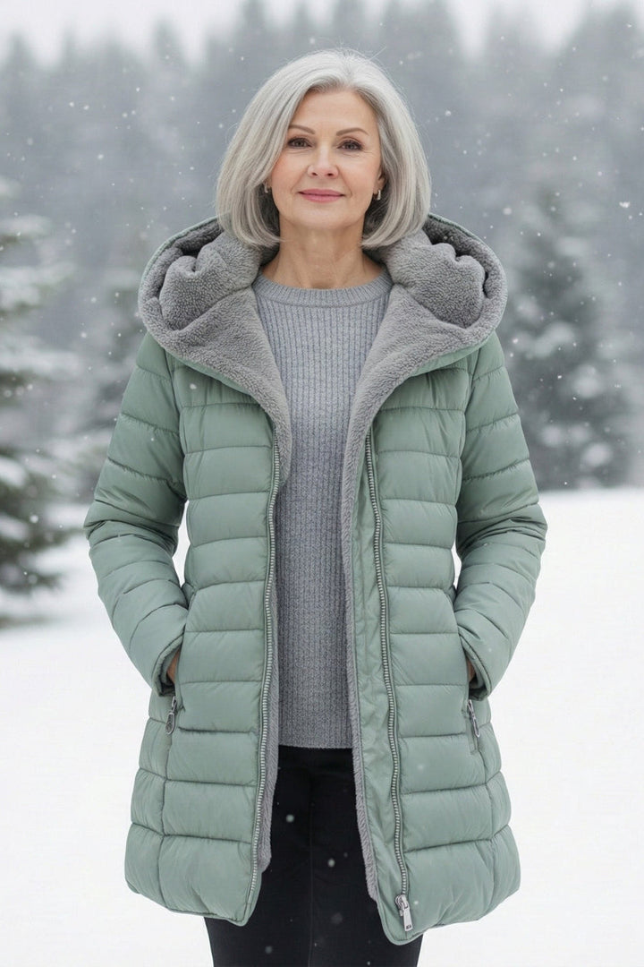 Chiara | Fleece-vuorattu Puffer-takki