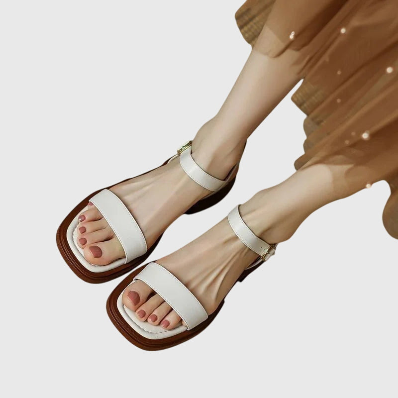 Celestia™ | Ortopediset Nahkasandaalit" can be rewritten as "Celestia™ | Leather Orthopedic Sandals.