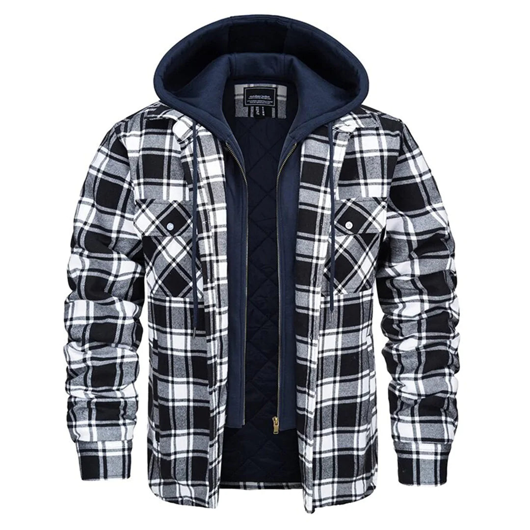 Joel | Checked Hoodie Jacket