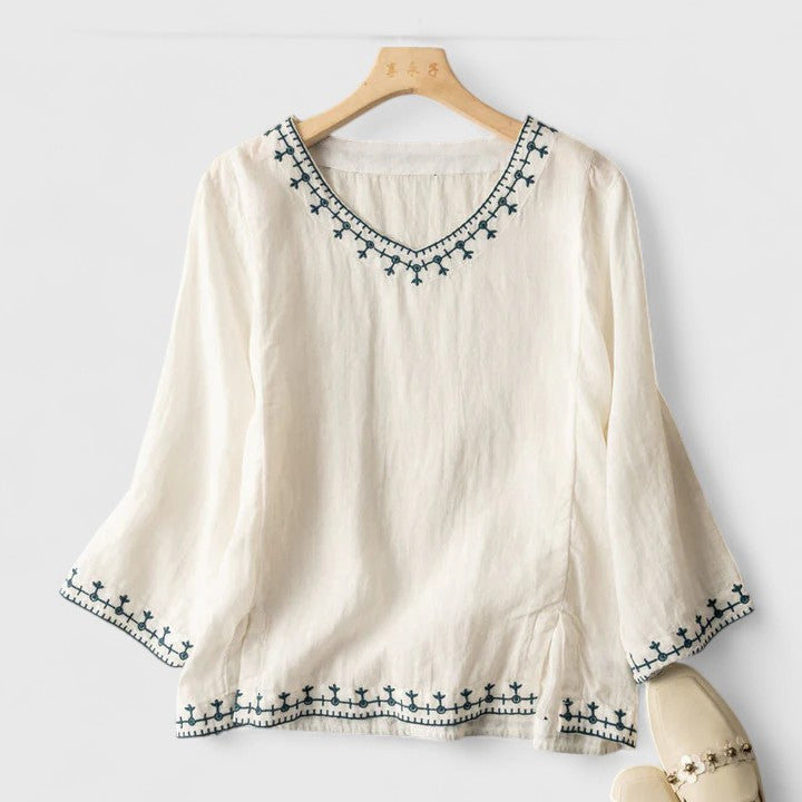 Taysia | Elegant V-Neck Top