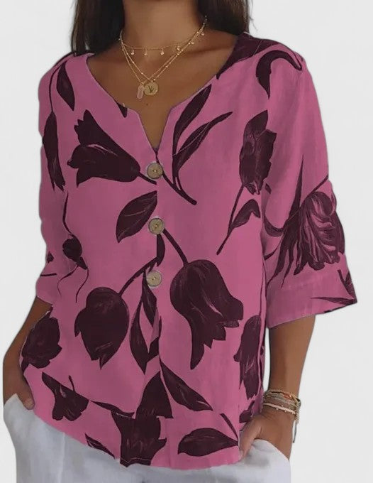 Isabel | Elegant Floral Blouse