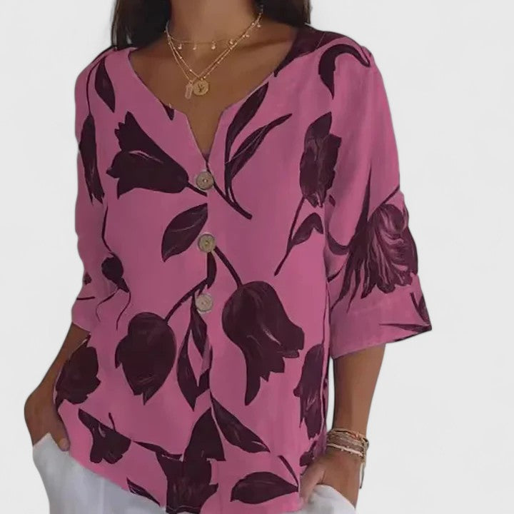 Isabel | Elegant Floral Blouse