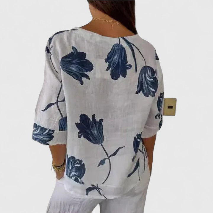 Isabel | Elegant Floral Blouse
