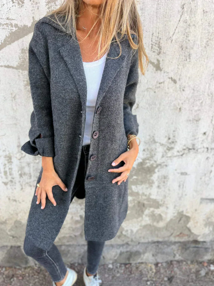 Camile-Casual Single Breasted Wool Coat